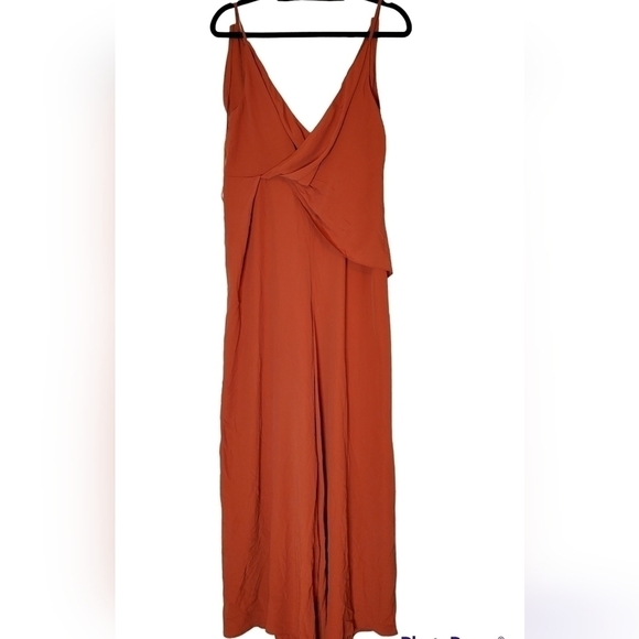 River Island Size 8 Jumpsuit in Orange Apricot Guc - Picture 1 of 7